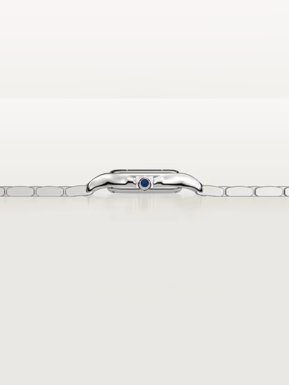 Cartier Silver Stainless Steel Women's Bracelet Watch with Blue Accents - Picture 5 of 13
